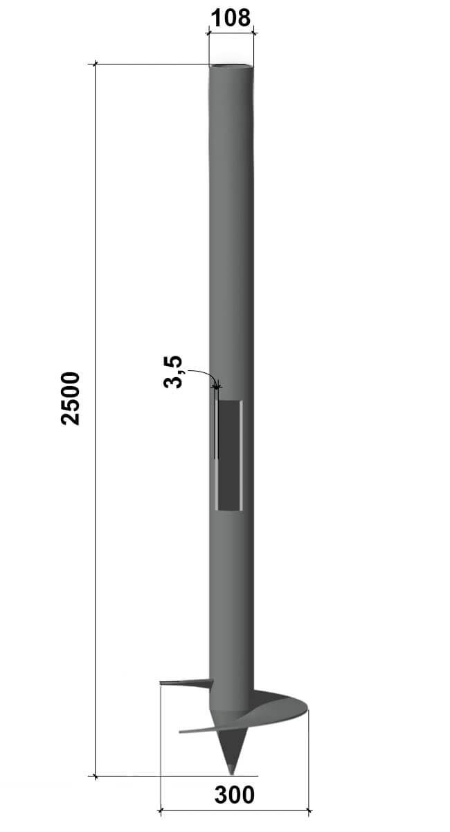 Винтовые сваи 108x2500 "Оптима"