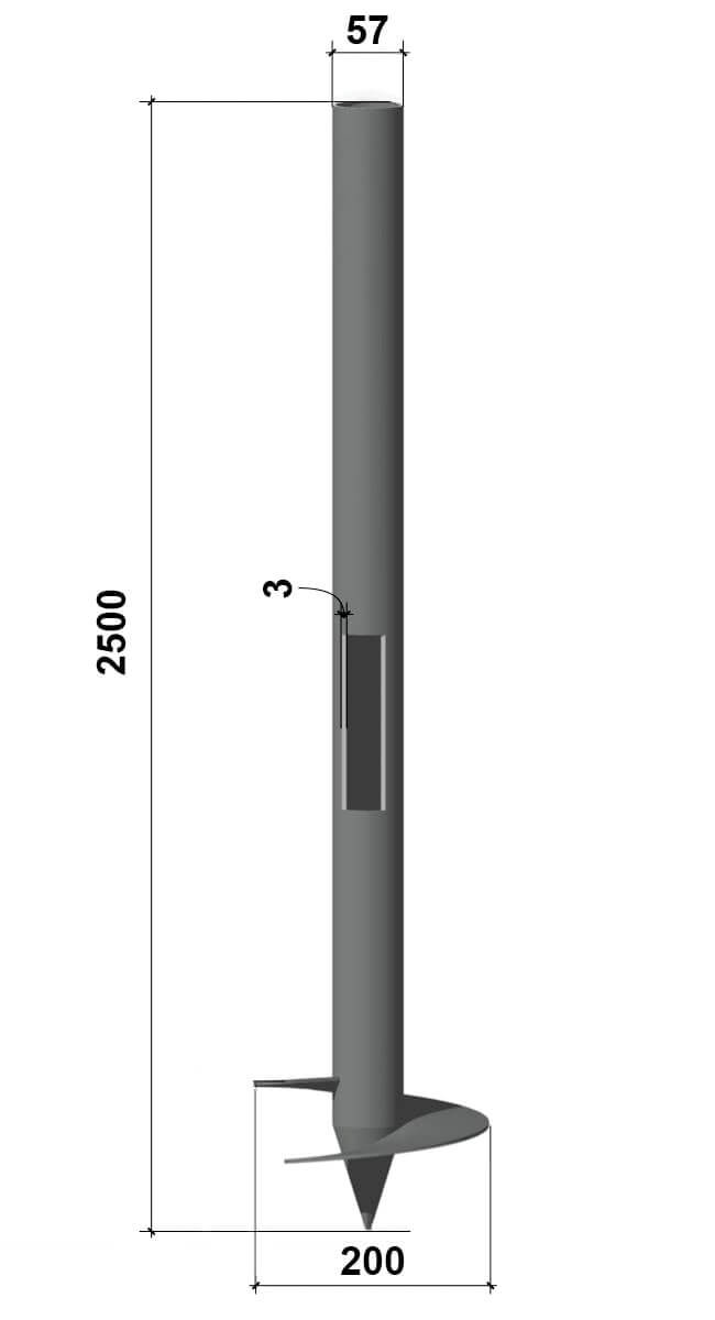 Винтовые сваи 57x2500