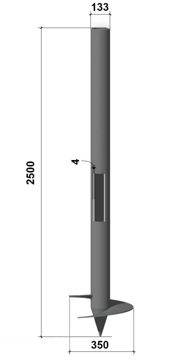 Винтовые сваи 133x2500