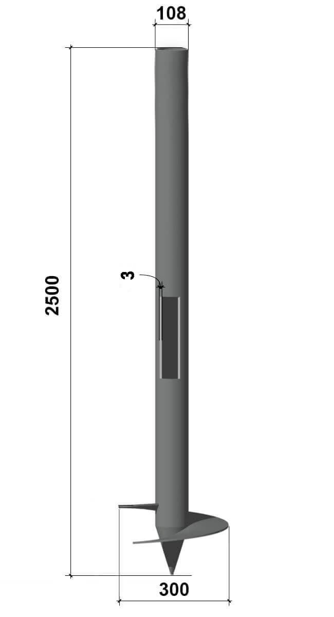 Винтовые сваи 89x2500